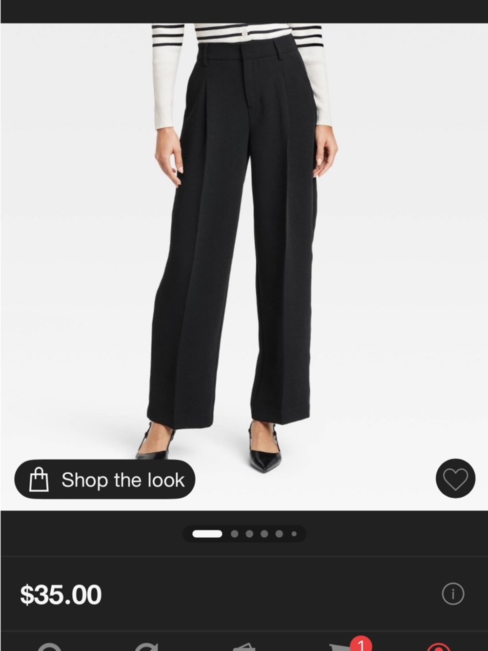 Women's High-Rise Pleated Front Straight Trousers - A New Day